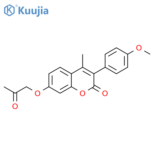 3-(4-methoxyphenyl)-4-methyl-7-(2-oxopropoxy)-2H-chromen-2-one structure