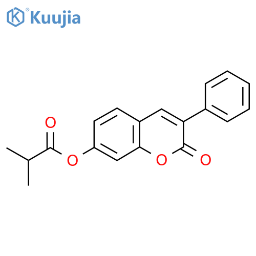 2-oxo-3-phenyl-2H-chromen-7-yl 2-methylpropanoate structure