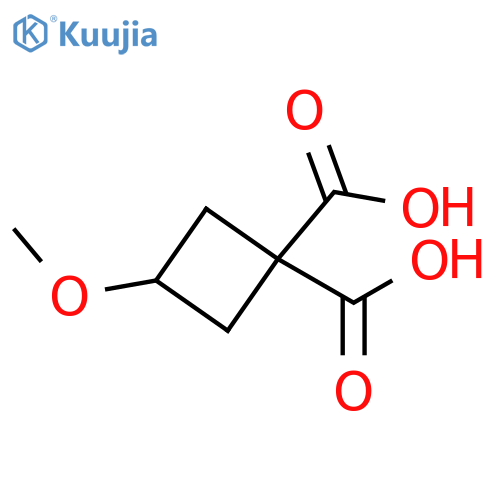 3-methoxycyclobutane-1,1-dicarboxylic acid structure