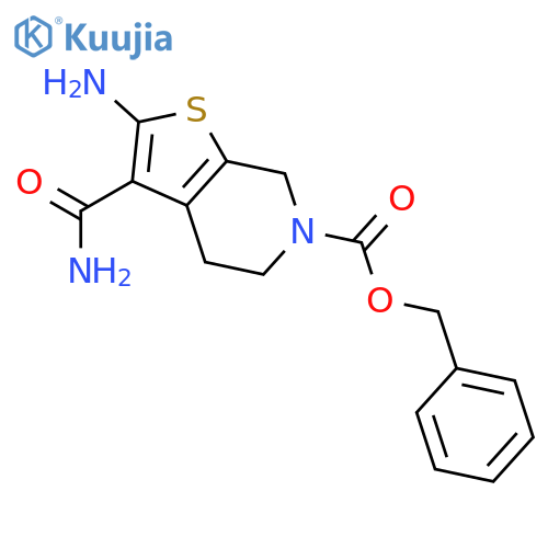Benzyl 2-amino-3-carbamoyl-4,5-dihydrothieno[2,3-c]pyridine-6(7H)-carboxylate structure