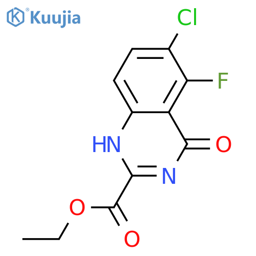 Ethyl 6-chloro-5-fluoro-4-oxo-3,4-dihydroquinazoline-2-carboxylate structure