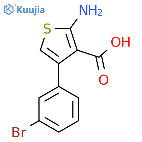 2-Amino-4-(3-bromophenyl)thiophene-3-carboxylic acid structure