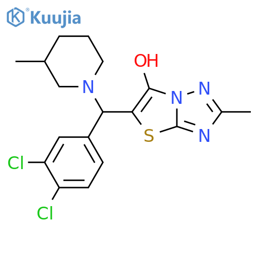 5-(3,4-dichlorophenyl)(3-methylpiperidin-1-yl)methyl-2-methyl-1,2,4triazolo3,2-b1,3thiazol-6-ol structure