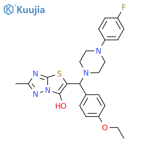 5-(4-ethoxyphenyl)4-(4-fluorophenyl)piperazin-1-ylmethyl-2-methyl-1,2,4triazolo3,2-b1,3thiazol-6-ol structure