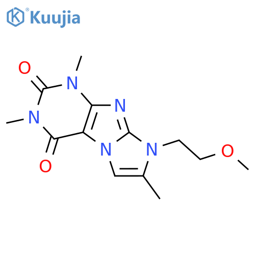 8-(2-methoxyethyl)-1,3,7-trimethyl-1H,2H,3H,4H,8H-imidazo1,2-gpurine-2,4-dione structure