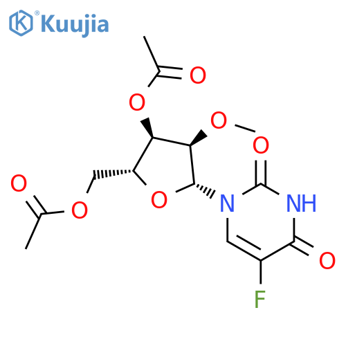 3’,5’-Di-O-acetyl-5-fluoro-2’-O-methyluridine structure