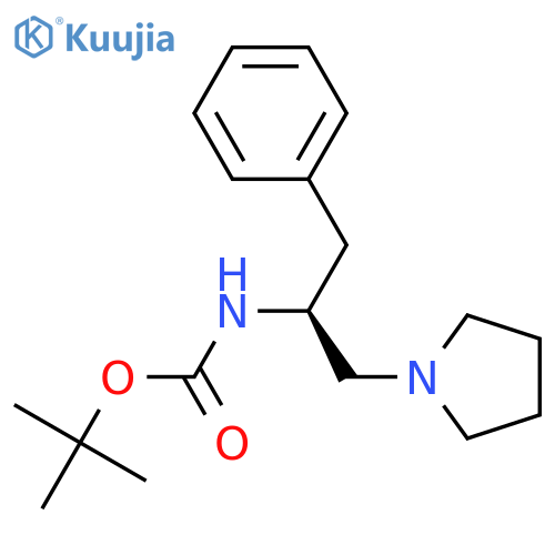(S)-tert-Butyl (1-phenyl-3-(pyrrolidin-1-yl)propan-2-yl)carbamate structure