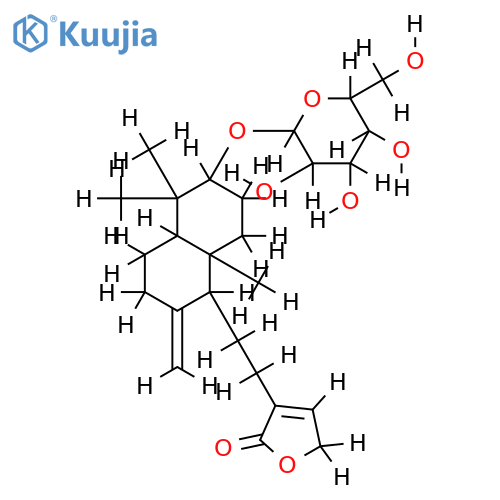 3-O-beta-D-glucopyranosyl-14,19-dideoxyandrographolide structure