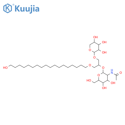 Glycerol 1-alkyl ethers; Glycerol 1-(18-hydroxyoctadecyl) ether, 2-O-(2-Acetamido-2-deoxy-β-D-glucopyranoside), 3-O-β-D-xylopyranoside structure