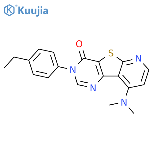 9-(dimethylamino)-3-(4-ethylphenyl)pyrido[1,2]thieno[3,4-d]pyrimidin-4-one structure