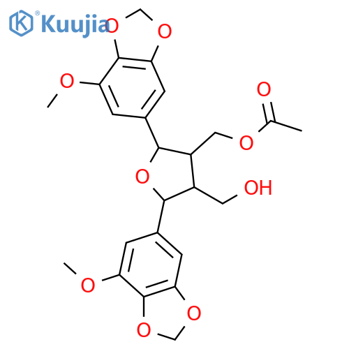 7,7'-Epoxy-8,8'-lignan-3,3',4,4',5,5',9,9'-octol; (7S,7'S,8R,8'R)-form, 3,4:3',4'-Bis(methylene), 5,5'-di-Me ether, 9-Ac structure