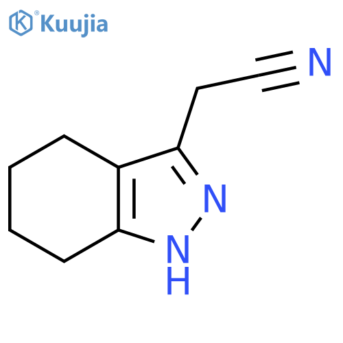 2-(4,5,6,7-tetrahydro-1H-indazol-3-yl)acetonitrile structure