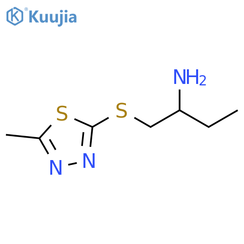 1-(5-methyl-1,3,4-thiadiazol-2-yl)sulfanylbutan-2-amine structure