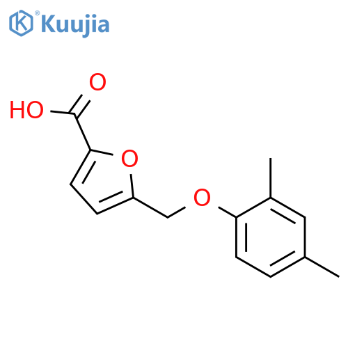 5-(2,4-Dimethylphenoxy)methyl-2-furoic acid structure
