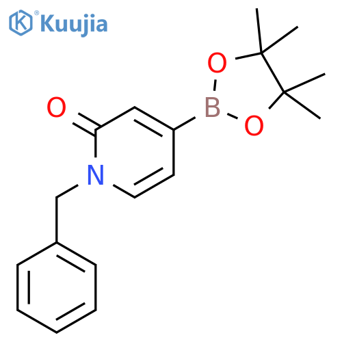 2(1H)-Pyridinone,1-(phenylmethyl)-4-(4,4,5,5-tetramethyl-1,3,2-dioxaborolan-2-yl)- structure