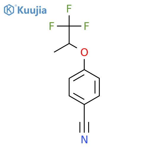 4-(1,1,1-trifluoropropan-2-yl)oxybenzonitrile structure