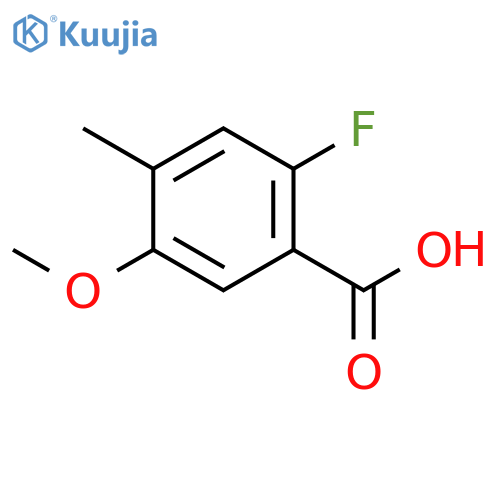 2-Fluoro-5-methoxy-4-methylbenzoic acid structure