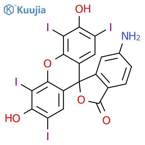 Spiro[isobenzofuran-1(3H),9'-[9H]xanthen]-3-one,6-amino-3',6'-dihydroxy-2',4',5',7'-tetraiodo- structure