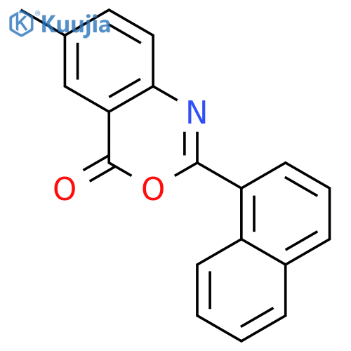 4H-3,1-BENZOXAZIN-4-ONE, 6-METHYL-2-(1-NAPHTHALENYL)- structure