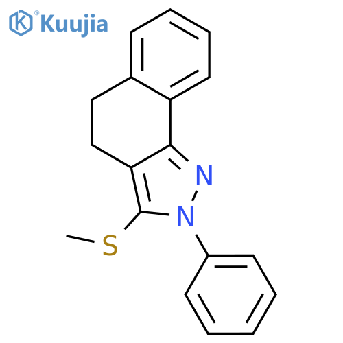 2H-Benz[g]indazole,4,5-dihydro-3-(methylthio)-2-phenyl- structure