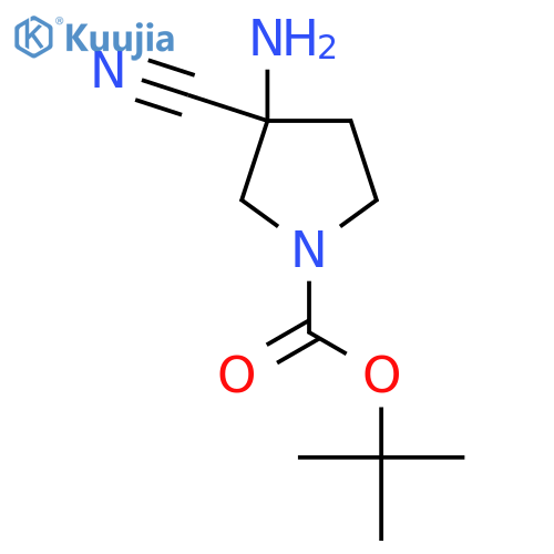 tert-Butyl 3-amino-3-cyanopyrrolidine-1-carboxylate structure