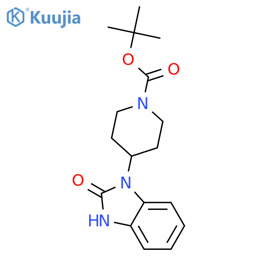 tert-butyl 4-(2-oxo-2,3-dihydro-1H-1,3-benzodiazol-1-yl)piperidine-1-carboxylate structure