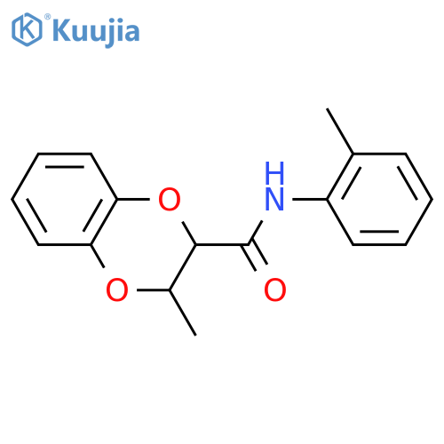 3-methyl-N-(2-methylphenyl)-2,3-dihydro-1,4-benzodioxine-2-carboxamide structure