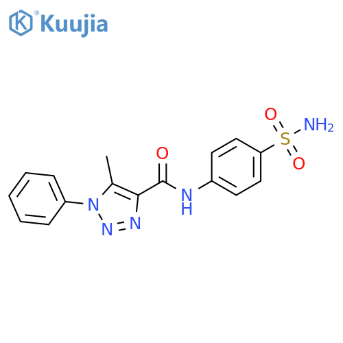 5-methyl-1-phenyl-N-(4-sulfamoylphenyl)-1H-1,2,3-triazole-4-carboxamide structure