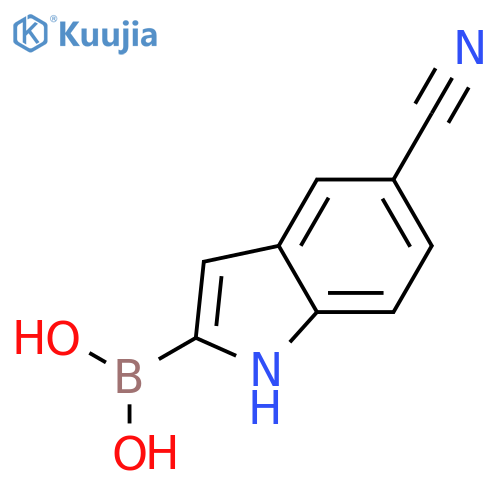(5-Cyano-1H-indol-2-yl)boronic acid structure