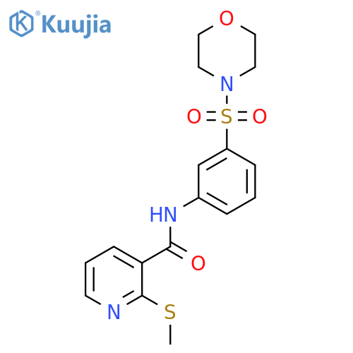 2-(Methylthio)-N-(3-(morpholinosulfonyl)phenyl)nicotinamide structure