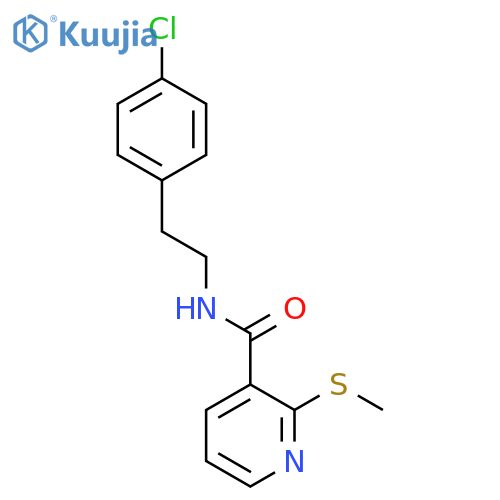 N-2-(4-chlorophenyl)ethyl-2-(methylsulfanyl)pyridine-3-carboxamide structure