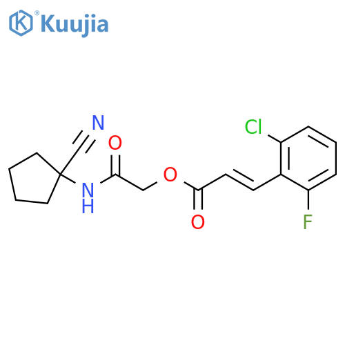 [(1-Cyanocyclopentyl)carbamoyl]methyl 3-(2-chloro-6-fluorophenyl)prop-2-enoate structure