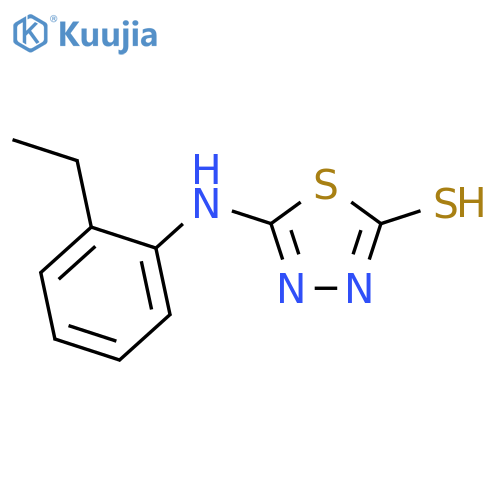 5-(2-Ethylphenyl)amino-1,3,4-thiadiazole-2-thiol structure