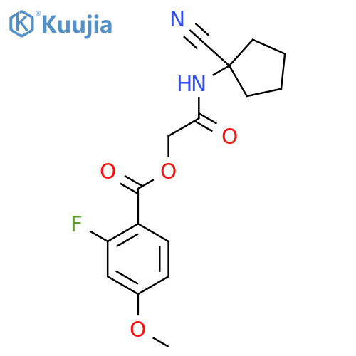 [(1-Cyanocyclopentyl)carbamoyl]methyl 2-fluoro-4-methoxybenzoate structure