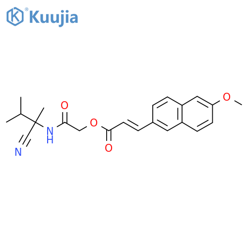 [(1-Cyano-1,2-dimethylpropyl)carbamoyl]methyl 3-(6-methoxynaphthalen-2-yl)prop-2-enoate structure