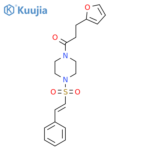 3-(Furan-2-yl)-1-[4-(2-phenylethenesulfonyl)piperazin-1-yl]propan-1-one structure