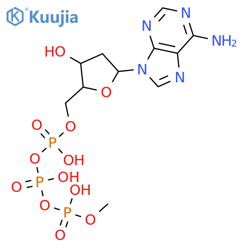 2'-deoxy-5'-O-{hydroxy[(hydroxy{[hydroxy(methoxy)phosphoryl]oxy}phosphoryl)oxy]phosphoryl}adenosine structure