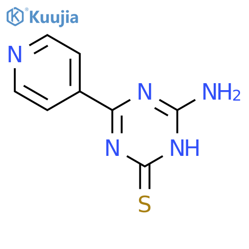 1,3,5-Triazine-2(1H)-thione, 6-amino-4-(4-pyridinyl)- structure