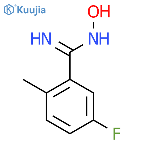 5-fluoro-N'-hydroxy-2-methylbenzene-1-carboximidamide structure