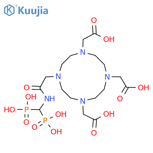 10-Descarboxymethyl-10-2-(diphosphonomethyl)amino)-2-oxoethyl-DOTA structure