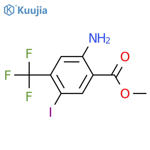Methyl 2-amino-5-iodo-4-(trifluoromethyl)benzoate structure