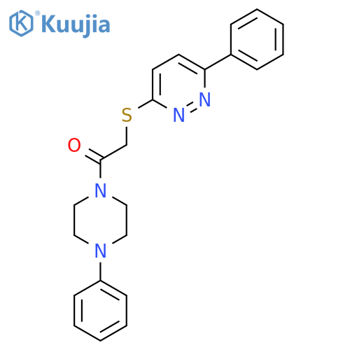 1-(4-phenylpiperazin-1-yl)-2-(6-phenylpyridazin-3-yl)sulfanylethan-1-one structure