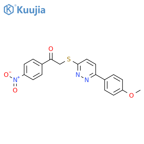 2-{6-(4-methoxyphenyl)pyridazin-3-ylsulfanyl}-1-(4-nitrophenyl)ethan-1-one structure