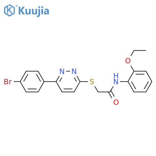 2-{6-(4-bromophenyl)pyridazin-3-ylsulfanyl}-N-(2-ethoxyphenyl)acetamide structure