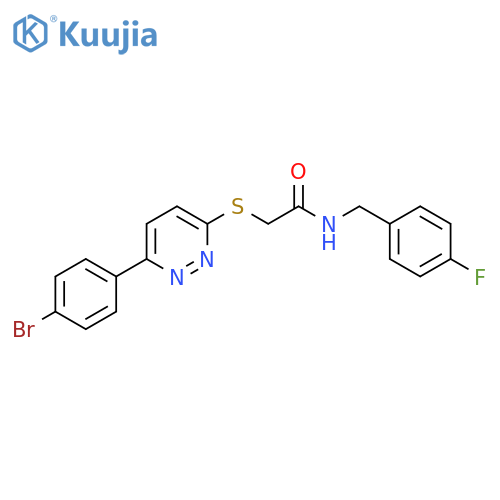 2-{6-(4-bromophenyl)pyridazin-3-ylsulfanyl}-N-(4-fluorophenyl)methylacetamide structure
