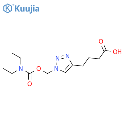 1H-1,2,3-Triazole-4-butanoic acid,1-[[[(diethylamino)carbonyl]oxy]methyl]- structure