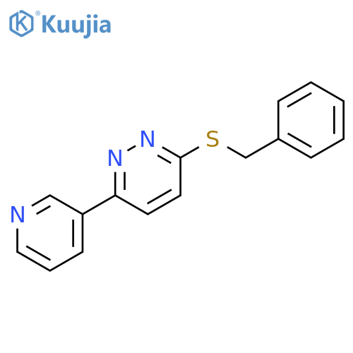 3-(benzylsulfanyl)-6-(pyridin-3-yl)pyridazine structure