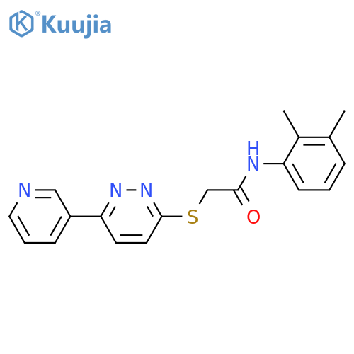 N-(2,3-dimethylphenyl)-2-{6-(pyridin-3-yl)pyridazin-3-ylsulfanyl}acetamide structure