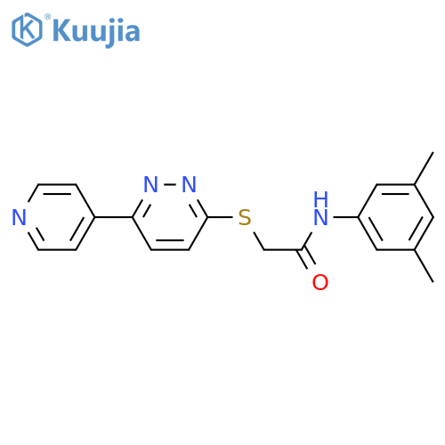 N-(3,5-dimethylphenyl)-2-{6-(pyridin-4-yl)pyridazin-3-ylsulfanyl}acetamide structure
