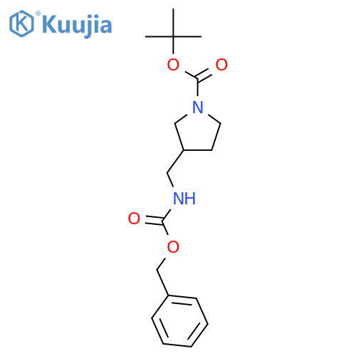 tert-butyl (3S)-3-({[(benzyloxy)carbonyl]amino}methyl)pyrrolidine-1-carboxylate structure